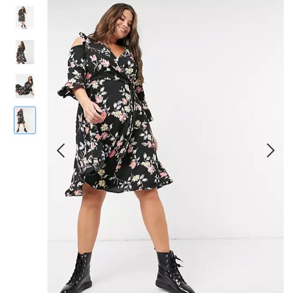 Simply Be wrap dress in print Size UK 24 - Picture 4 of 4